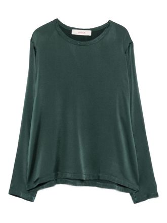 Jucca Top girocollo a maniche lunghe - Verde