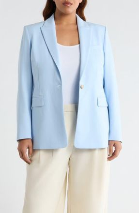 Nordstrom The Ingrid Classic Fit Blazer in Blue Floaty at Nordstrom, Size 2X