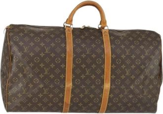 Louis Vuitton Pre-owned Vintage Canvas Weekendtas - Dames - Vintage Weekendtas - Bruin - ONE Size - Vintage