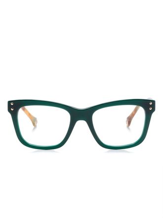 Carolina Herrera square-frame glasses - women - Acetate - 51 - Green