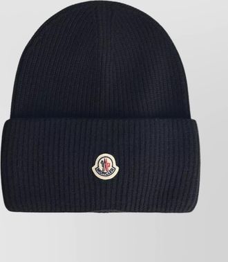 Moncler wool beanie folded cuff