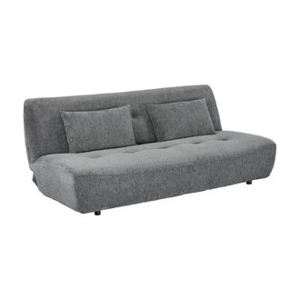 Sweeek Sof&aacute; cama de tela chenilla, 3 plazas, gris