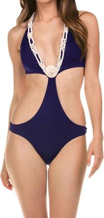 Isabella Rose Taylor Low Tide One Piece Swimsuit In Indigo