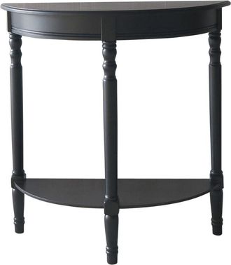 Premier Housewares Heritage Half Moon Black Console Table
