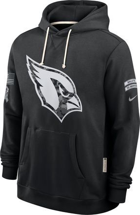 Nike Arizona Cardinals Salute to Service Sideline Nike Mens Dri-FIT NFL Pullover Hoodie in Black | 03AZ00AA21-CYB