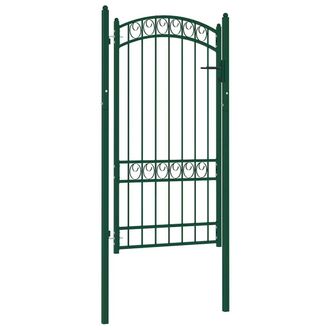 vidaXL Puerta De Jard&iacute;n Con Arco Superior Acero Verde 100x175 Cm Vidaxl