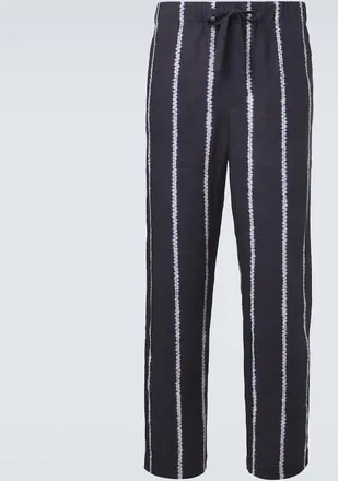 Commas Striped linen wide-leg pants