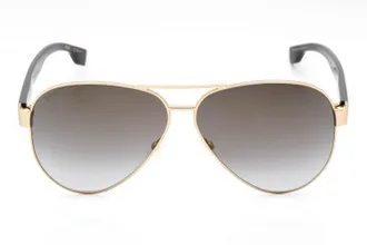 HUGO BOSS BOSS1560OS Aviator Metal Frame Sunglasses - Gold