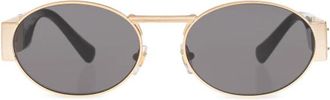 Versace Ve 2264 Ovalen Zonnebril - Heren - Zonnebrillen - Geel - 56 MM - Accessoires