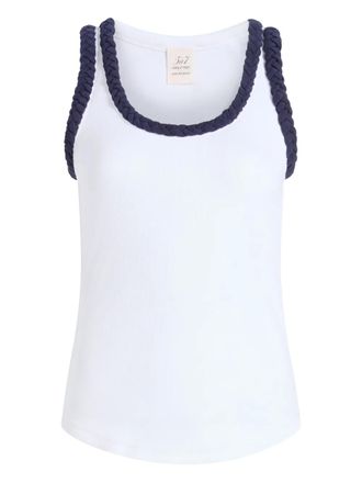 Cinq &agrave; Sept braided tank top - White