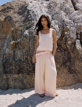 Nobody's Child Pink Wide Leg Trousers