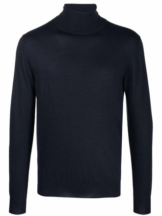 Fedeli roll-neck knitted jumper - Blue
