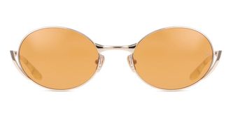 Messy Weekend NOMI Shiny Gold Rich Orange Mens Sunglasses Gold Size 54
