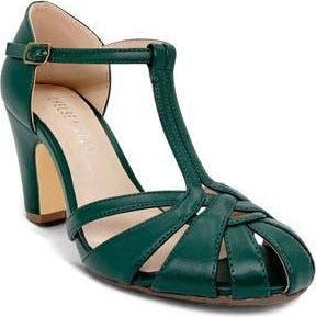 Chelsea Crew Sergi T-Strap Pump in Green at Nordstrom Rack, Size 10