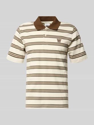 Wood Wood Slim Fit Poloshirt mit Label-Stitching Modell Colton in Beige, Gr&ouml;&szlig;e XXL