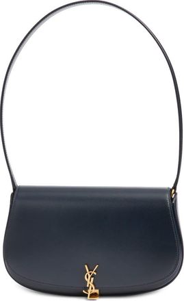 Saint Laurent Mini Voltaire Leather Shoulder Bag in Deep Blue at Nordstrom