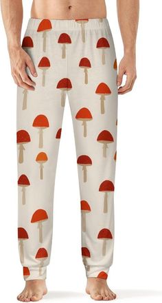 Generic Mushroom Mens Casual Pajama Pants Breathable Pjs Bottoms Soft Fashion Sleepwear Lounge Pant