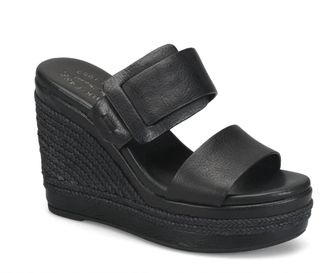 Kork-ease Womens Raya Espadrille Wedge In Black