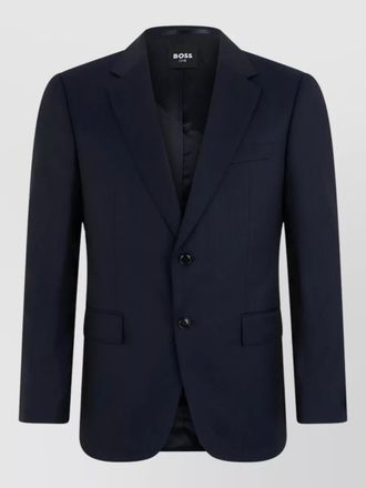 HUGO BOSS virgin wool slim-fit single-breasted jacket