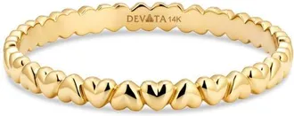Devata Devata Heart Band Ring in 14K Gold at Nordstrom, Size 7