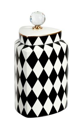 Mark Roberts Harlequin Jar with Lid, Medium in Black at Nordstrom