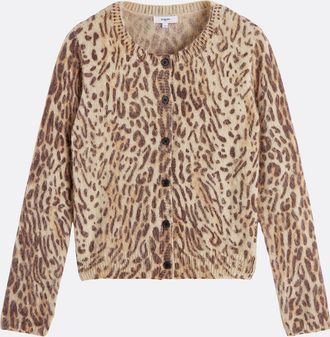 Suncoo Vest met luipaardprint en ronde hals, GACIA