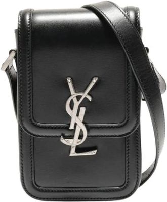 Saint Laurent Pre-owned Cross Body Bags, female, Black, Size: ONE SIZE Pre-owned Vintage Shoulder Bag