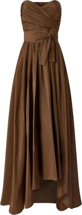Pinko Taffeta jurk voor speciale gelegenheden met sweetheart halslijn - Dames - Avondkleed - Bruin - L - Kleedjes