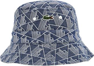 Lacoste Monogram Jacquard Bucket Hat, Size Small