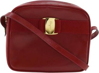Ferragamo Pre-owned Vara Schoudertas - Dames - Vintage Schoudertas - Rood - ONE Size - Leer - Vintage