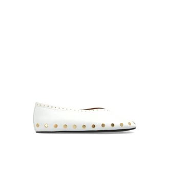 Ganni Ballerinas, female, White, Size: 10 US Jenny Ballerina