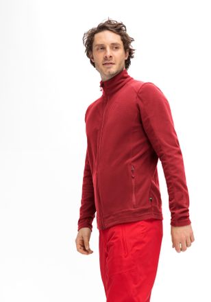 Maier Sports Fleecejacke MAIER SPORTS Dennis Jacket M, Herren, Gr. 48, rot, 100% Polyester, hoch geschlossener Ausschnitt, Jacken Fleecejacke, Herren Midlayer, pfl