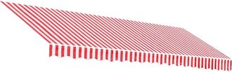 vidaXL Tela De Repuesto De Toldo Rayas Rojas Y Blancas 4,5x3 M Vidaxl
