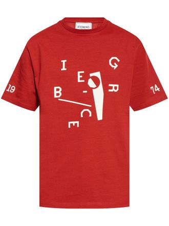 Iceberg T-shirt met logoprint - Groen
