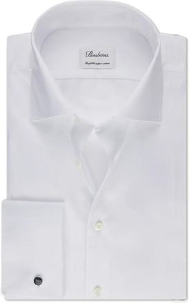 Stenstr&ouml;ms Witte Slimline Franse Manchet Overhemd - Heren - Zakelijke Overhemden - Wit - 4XL - Katoen - Overhemden