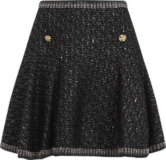 Giambattista Valli Boucl&eacute; Minirok - Dames - Korte rokken - Zwart - M - Katoen - Rokken
