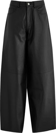 Haikure Bethany Wide-leg Leather Trousers - Black - 27 (W27 / UK8-10 / S)