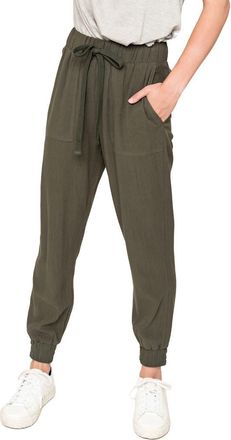 Gibsonlook Linen Joggers in Olive at Nordstrom Rack, Size X-Small