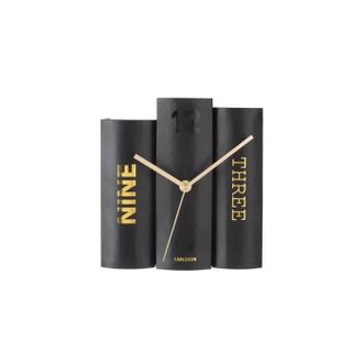 Karlsson Karlsson Book Reloj De Mesa Negro Dise&ntilde;o Trompe-loeil