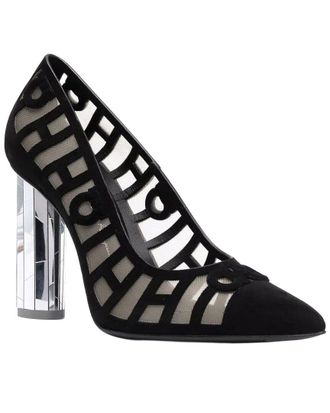 Ferragamo Mirrored Leather Heel Pump