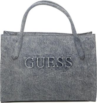 Guess Jodi Shopper - Dames - Shoppers - Blauw - ONE Size - Katoen - Tassen