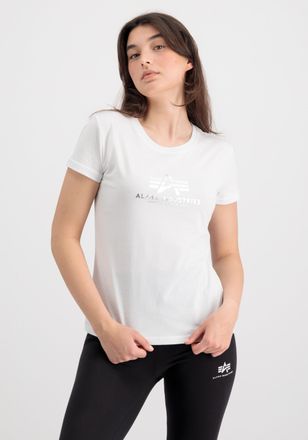 Alpha Industries T-Shirt ALPHA INDUSTRIES New Basic T-Shirt BL FP W, Damen, Gr. XS, weiss (wei&szlig;, metalsilber), Obermaterial: 100% Baumwolle, Shirts T-Shirt
