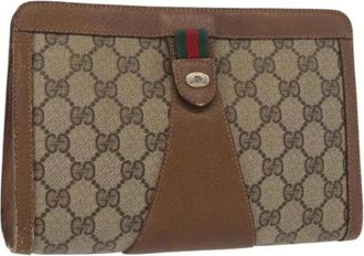 Gucci Pre-owned Clutches, female, Beige, Size: ONE SIZE Pre-owned Plastic Clutch
