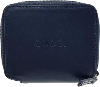 Gucci Black Leather Coin Purse/Coin Case (Pre-Owned)