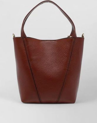 Chlo&eacute; chlo&eacute; spin small leather bucket bag