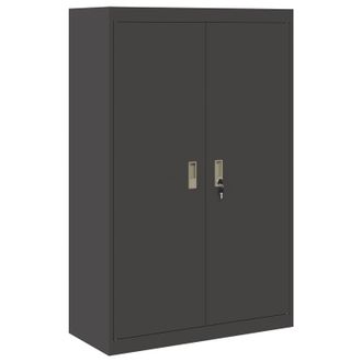 vidaXL Armario De Almacenamiento Negro 90 X 40 X 140 Cm Acero Vidaxl