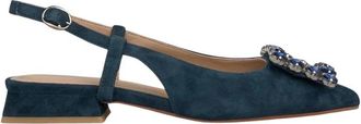 Alma En Pena Ankle Pointed Sandal - Dames - Ballerinas - Blauw - 37 EU - Leer - Schoenen