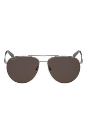 Ferragamo 60mm Aviator Sunglasses in Silver at Nordstrom Rack