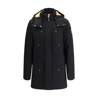 Moose Knuckles Black Cotton Mens Parka
