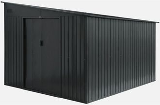 Sweeek Caseta de jardín metálico con kit de anclaje, 8.96m²